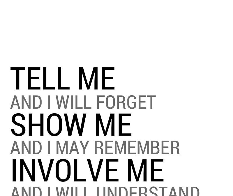 Helping Others By Showing Them Rather Than Telling